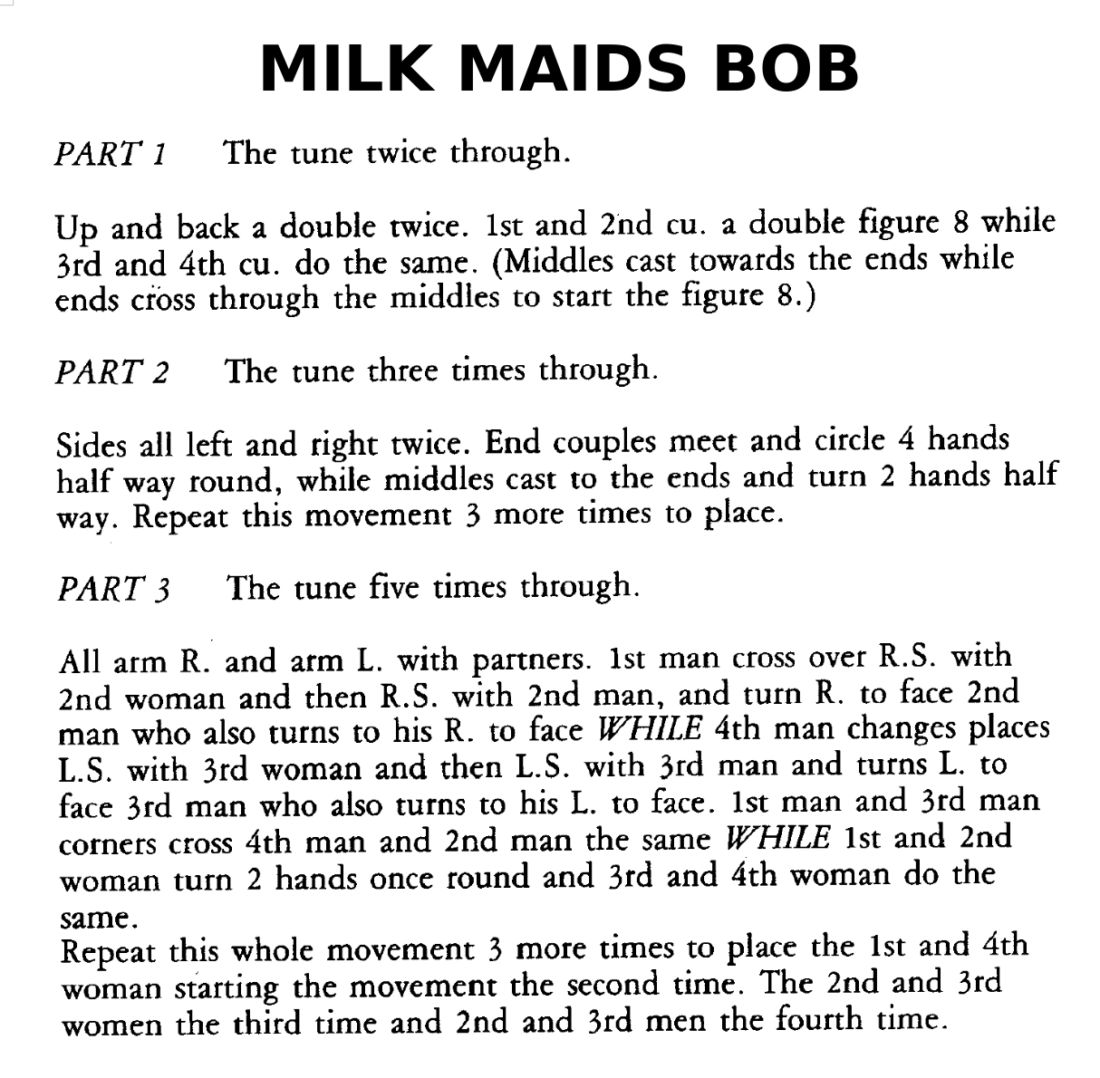 Milk Maids Bob (dance)